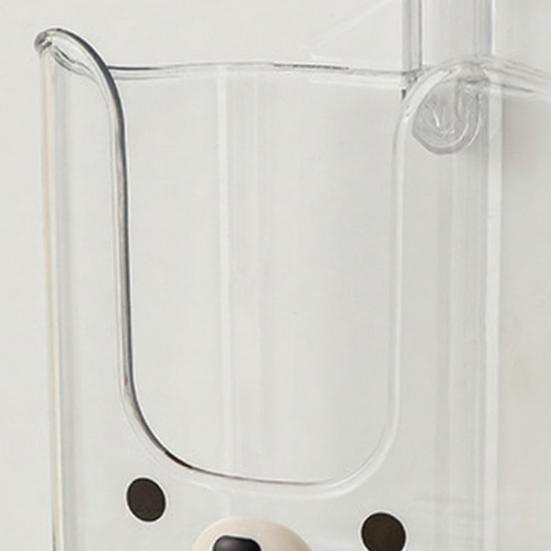 Storage Box with Vacuum Suction Cup Wet Tissue Holder Hygienic Wipe Holder Cute Bear Shape Kitchen Bathroom Organizer