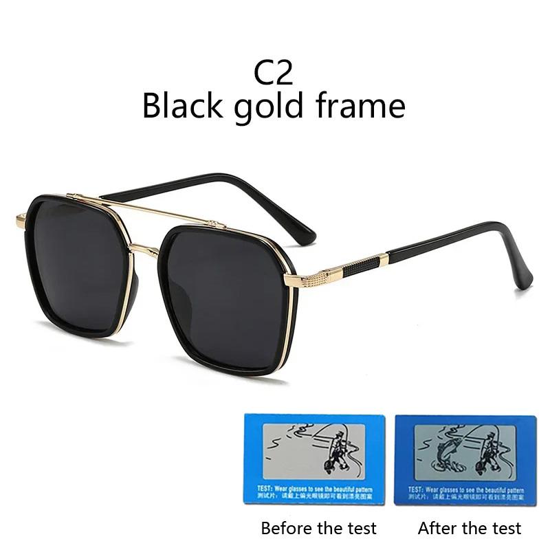 

Polarized Designer Square Sunglasses Vintage Retro Small Frame Sun Glasses Female Metal Luxury Polygon UV400 Oculos De Sol SHOW AS PICTURE