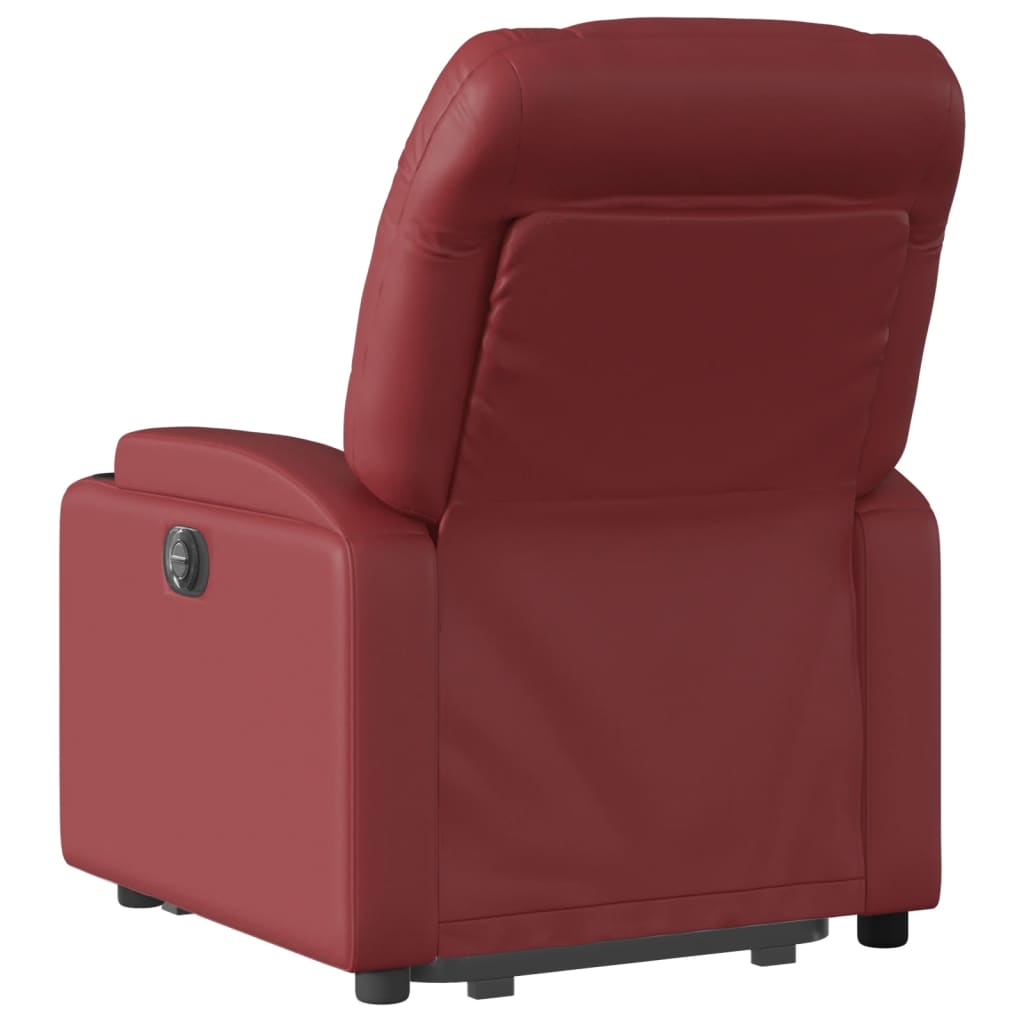 Vidaxl Reclining and Tilting Armchair with Massage, Electric, Burgundy