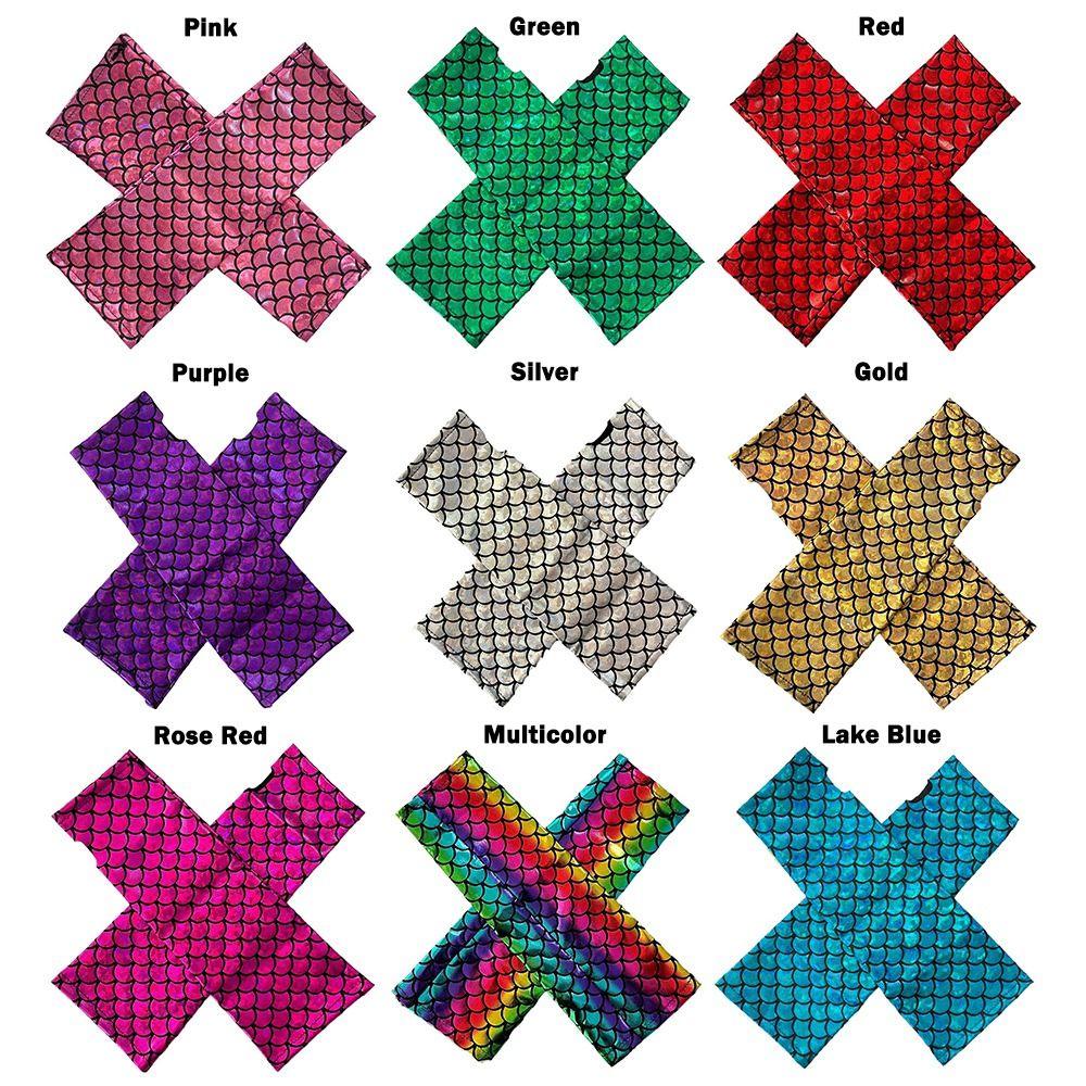 Long Length Mermaid Gloves Colorful Design Fingerless Gloves Fish Scale Gloves Cosplay Events