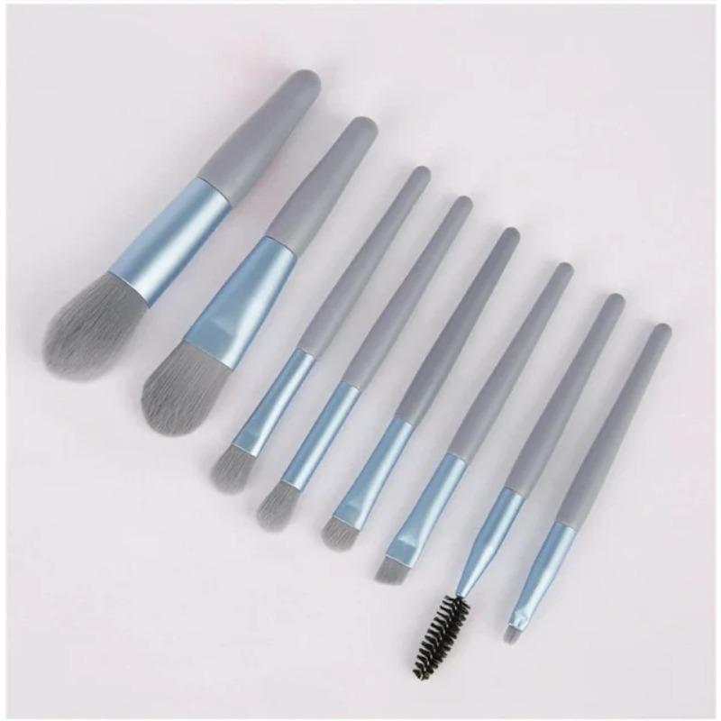 

Один набор мягких пушистых кистей для макияжа, набор для косметики, тональная основа, румяна, пудра, тени для век, растушевка кабуки, кисть для макияжа, косметические инструменты синий