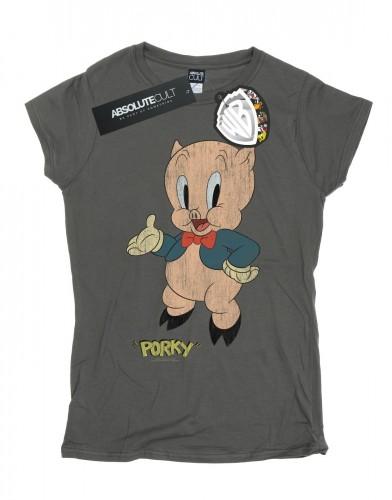 Looney Tunes Womens/Ladies Porky Pig Distressed Cotton T-Shirt