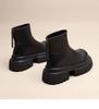 Women's 2025 Autumn/Winter British Style Thick-Soled Platform Chelsea Boots – Height-Increasing & Slimming Retro Short Boots