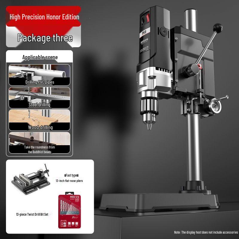 Compact 220V High-Power Multifunctional Bench Drill for Home & Industrial Use