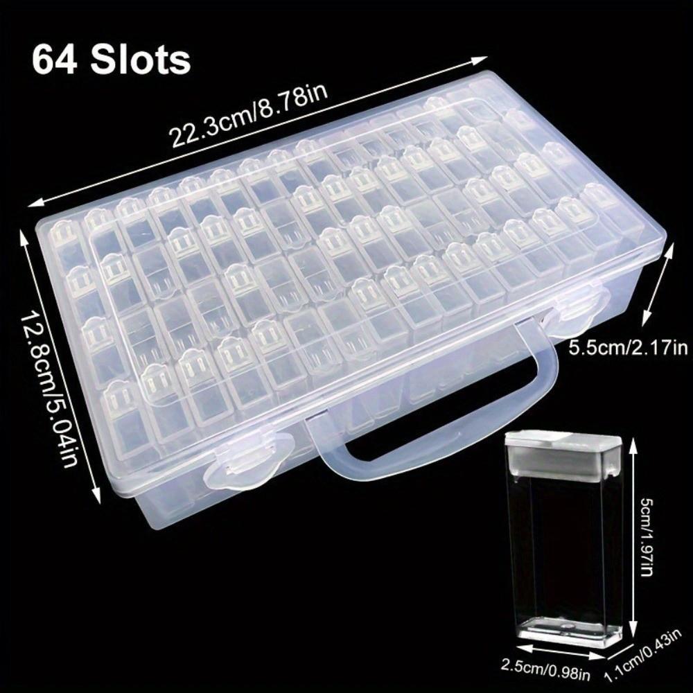 Clear Perler Beads Storage Boxes with Handle Storage Box Diamond Embroidery Accessories Drill Box