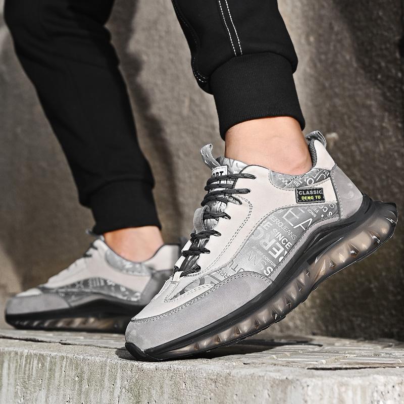 

Fashion Men s Genuine Leather Running Shoes Outdoor Casual Sports Comfortable Durable Lace Up Design Suitable Outdoor Sports Daily Wear 39