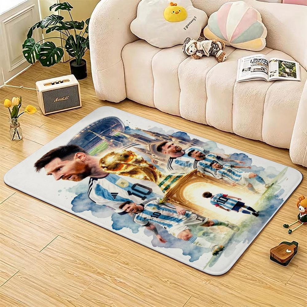 Messi Champion Carpet Floor Mats Printing Art Office Chair Cushion Bathroom Mat