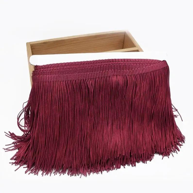 10Yard 15cm Wide Lace Trim Tassel Fringe DIY Latin Dress Stage Clothes Accessories Decorative Tassels for Curtains Lace