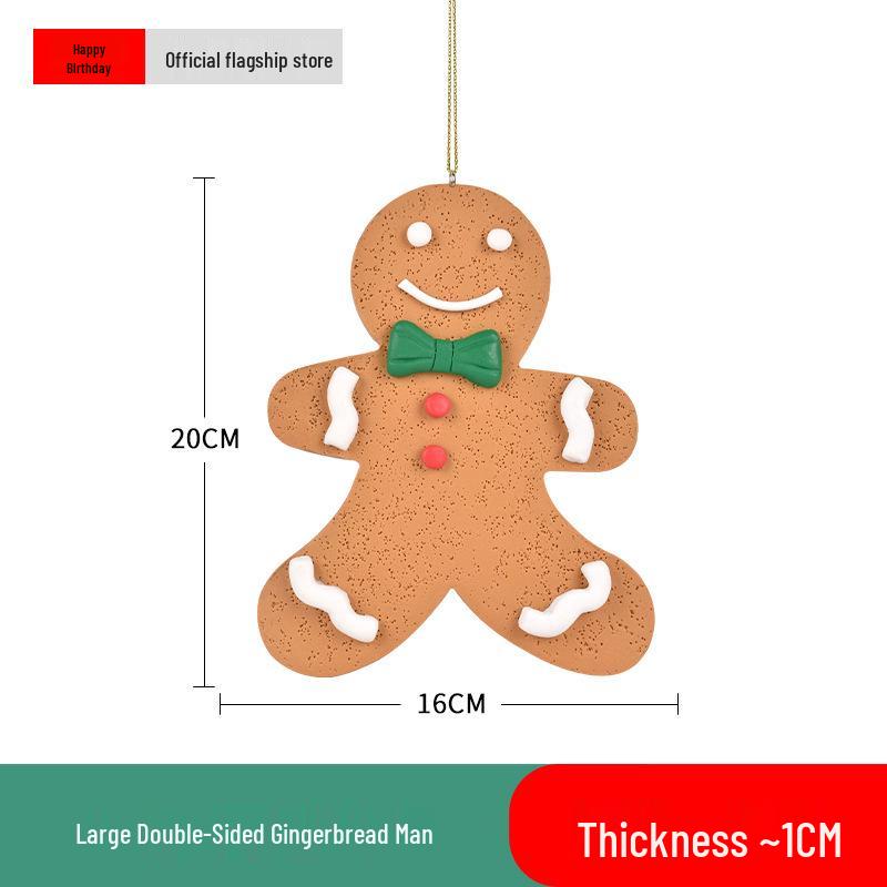 Gingerbread Man Christmas Ornaments & Photography Props for Tree & Window Decor, Children's Gifts