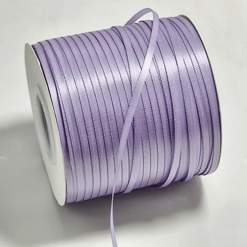 3mm Double-Sided Polyester Ribbon for Handmade Hair Accessories, Headwear Decoration, and Encrypted Bookmarks