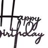 Acrylic Happy Birthday Cake Topper Dessert Flag Decoration Party Baking Supplies