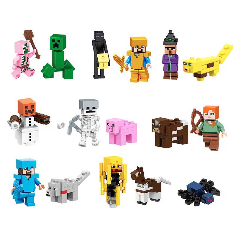 Compatible Lego Bricks: Minecraft Cave, War Village Puzzle for Boys, Birthday Gift