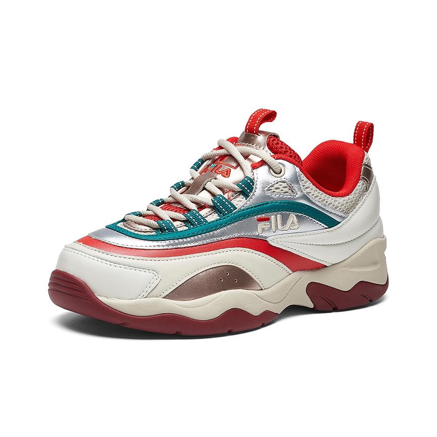 New FILA Ray VNTGLow Running Shoes Gs White/Silver Women's F12W011104FWS