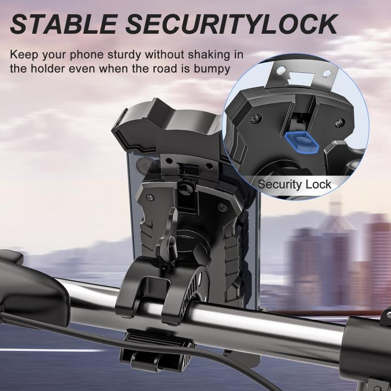 Motorcycle Handlebar Phone Holder Cradle for Most Cellphone GPS Bracket Handlebar for Smart Phone Holder Cradle
