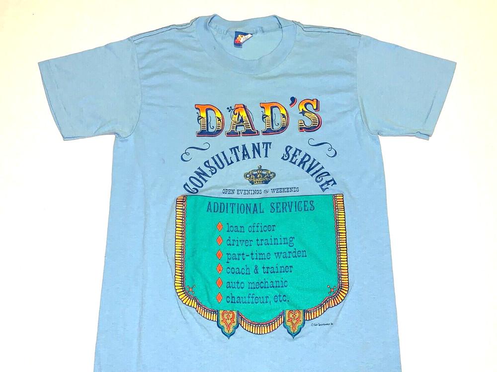 Rare! Vintage 1980s Dad Father Consultant Service T-Shirt Nice! SM Single Stitch Unisex T-Shirt XXXL