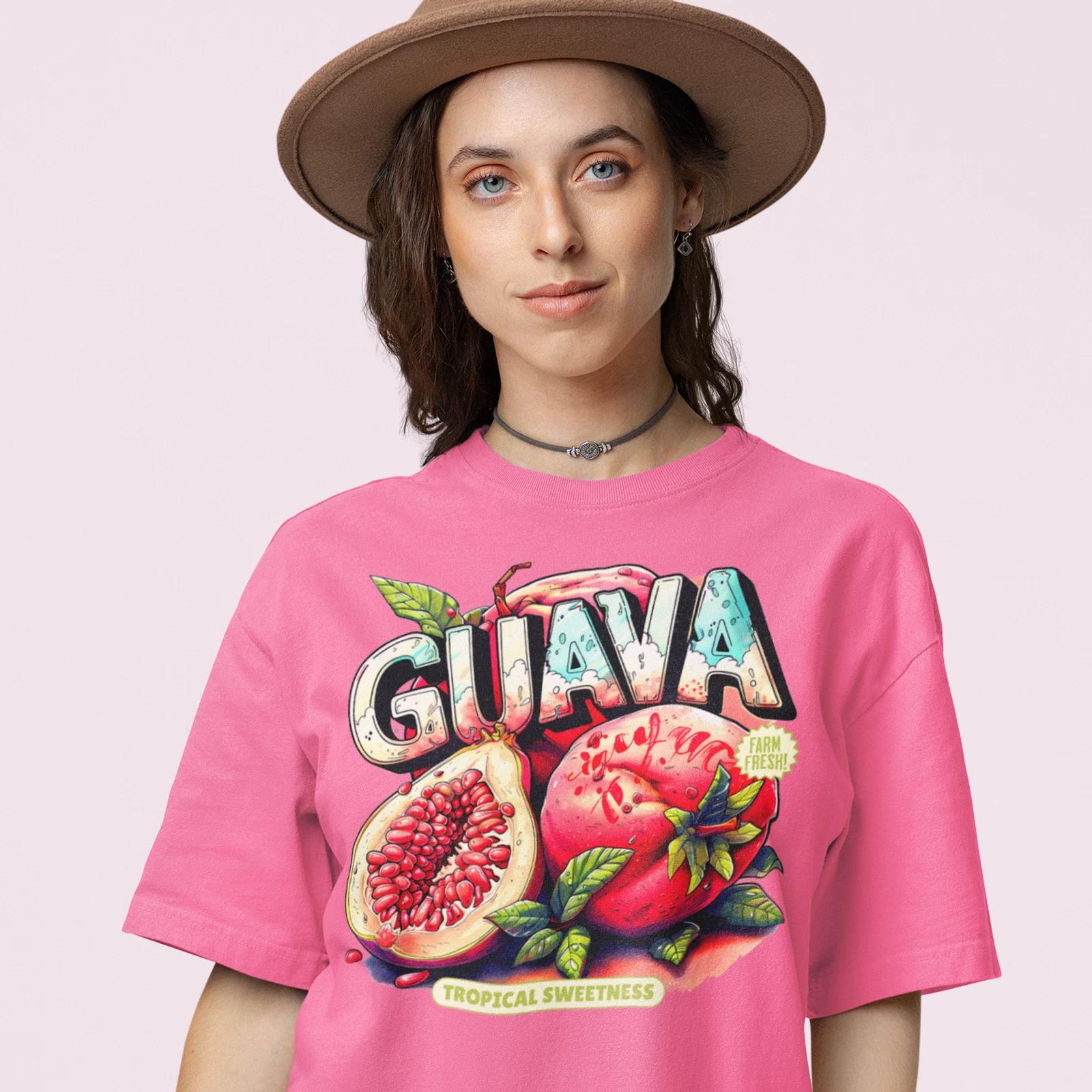 Tropical Guava T-shirt - Summer Vibes, Fun Guava Fruit T Shirt L