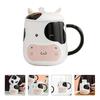 Tea Coffee Cup in Cow Pattern Ceramic Material 450ml for Family Gatherings 1 Set