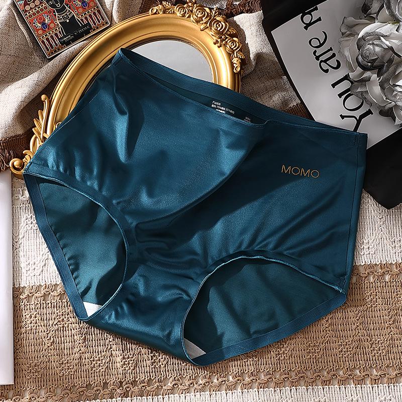 

Шелковистые Гладкие Трусики Pure Desire Со средней Посадкой Женские Сексуальные С Поддержкой Ягодиц Антибактериальные Треугольные Женские Трусики XL павлин голубой