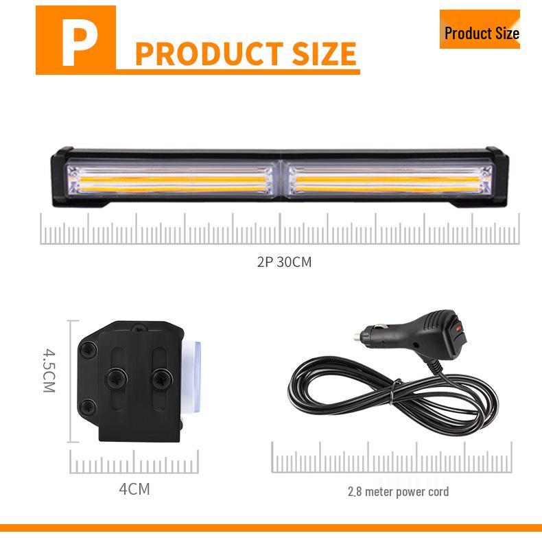 COB Single Row Light for Car Grille, Truck Roof, Rescue Warning, and Bumper Strobe.