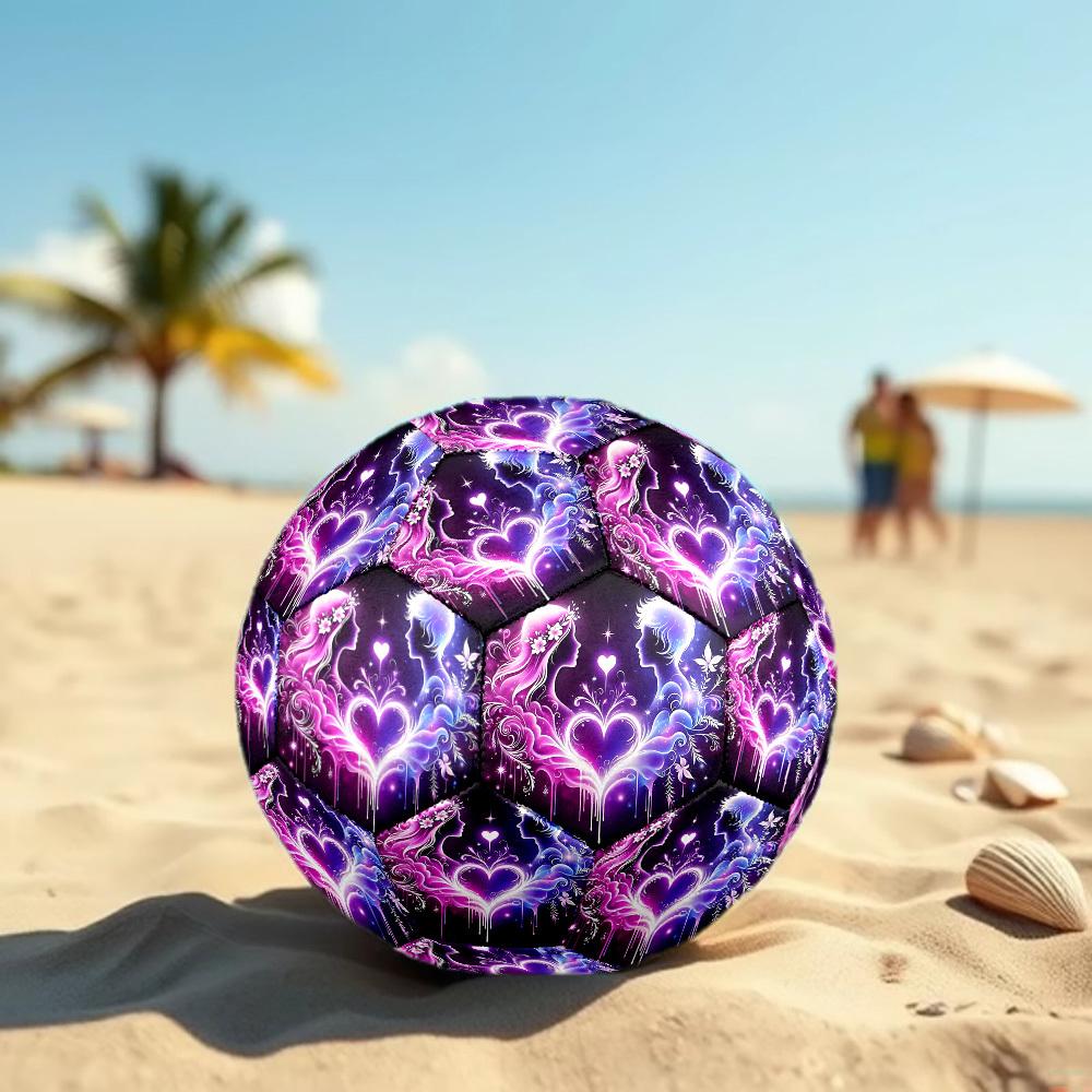 1pc Love Bloom Size 5 Soccer Ball Professional Match Training Football Indoor &Outdoor Sports Ball Lightweight Durable C6521