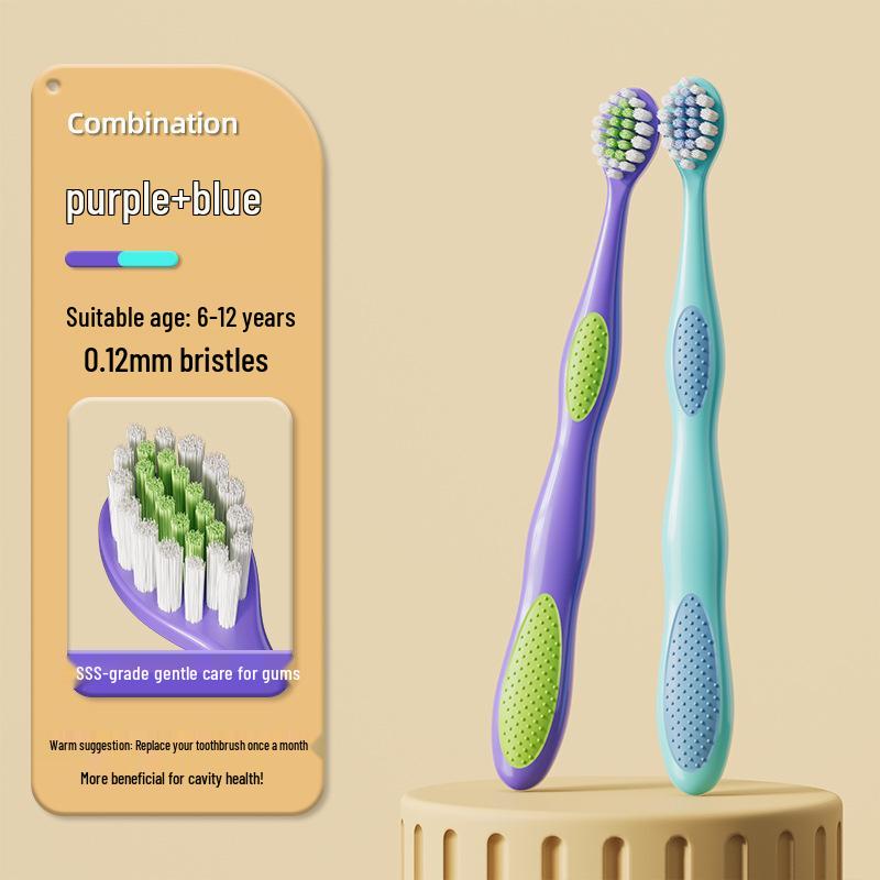 Children's Soft Bristle Toothbrush for Ages 0-12, Infant To Child, Dual Speed