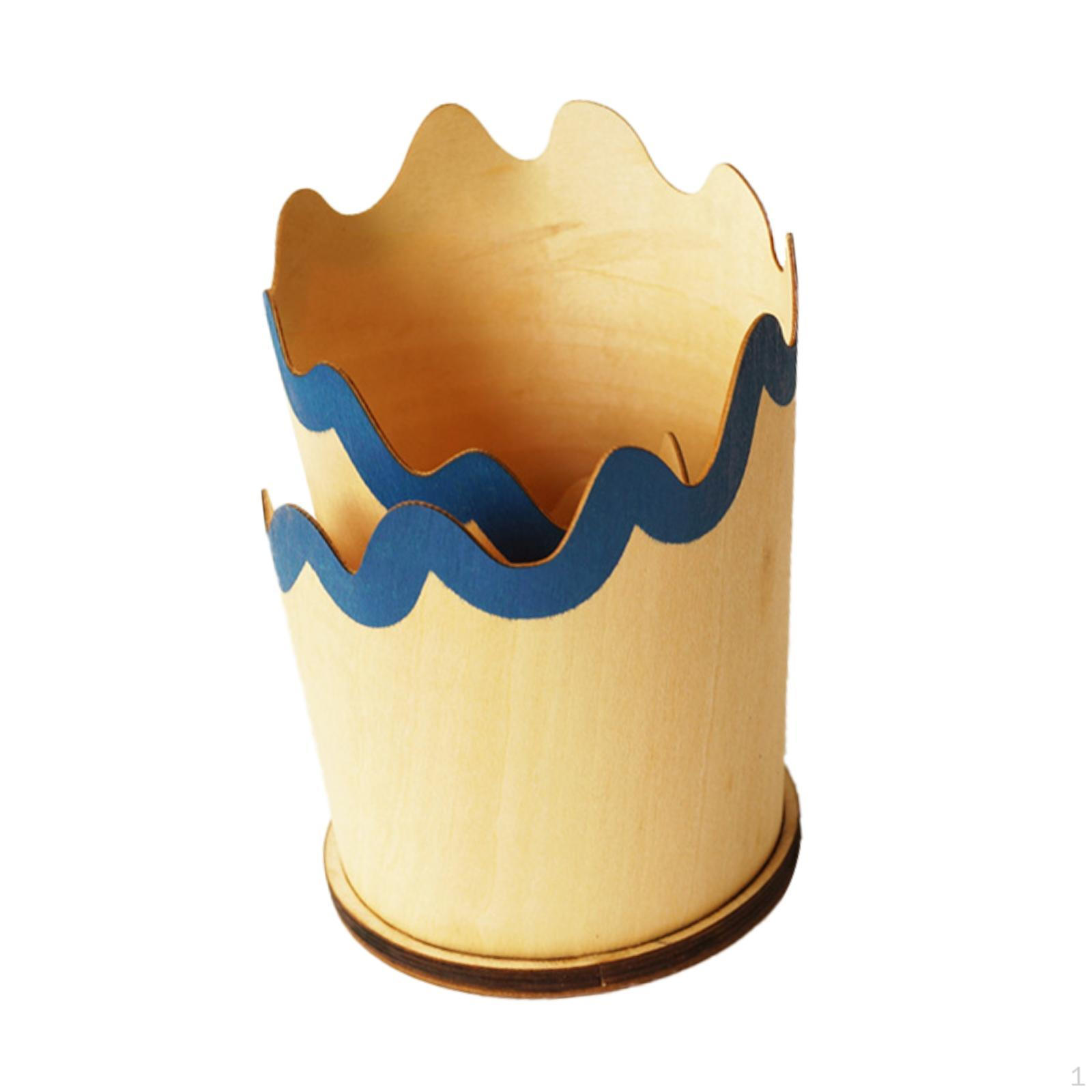 Elegant Wooden Pen Holder Organizer for Desk