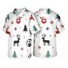 Men's Christmas Theme Caregiver Uniform, Holiday Scrub Top for Nurses and Workers