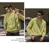 2025 Autumn Men's American Retro Multi-color Raglan Sleeve Round Neck Sweater - Loose Casual Fit
