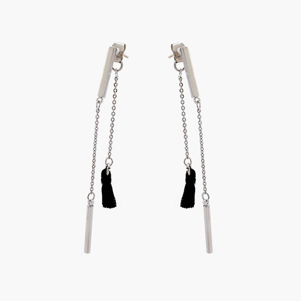 Jlauren 04M01611 Tassel Drop Long Chain Earrings