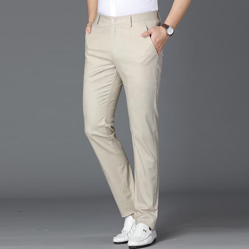 Men's 2024 Summer Lightweight Tencel Linen Straight Casual Pants