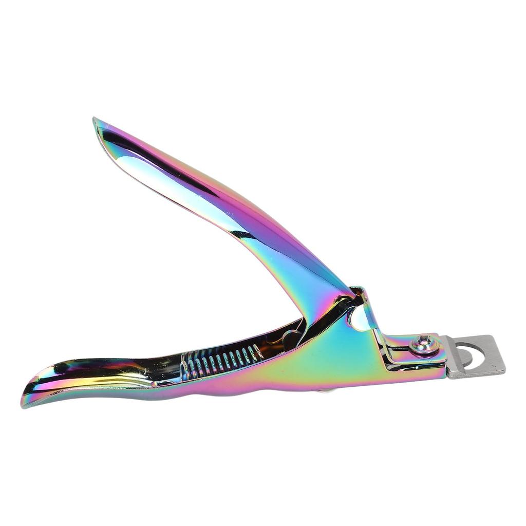Nageltip-Cutter U-Form DIY Trimmen Edelstahl Tragbarer Nageltip-Pfleger für Schönheitssalon Bunt