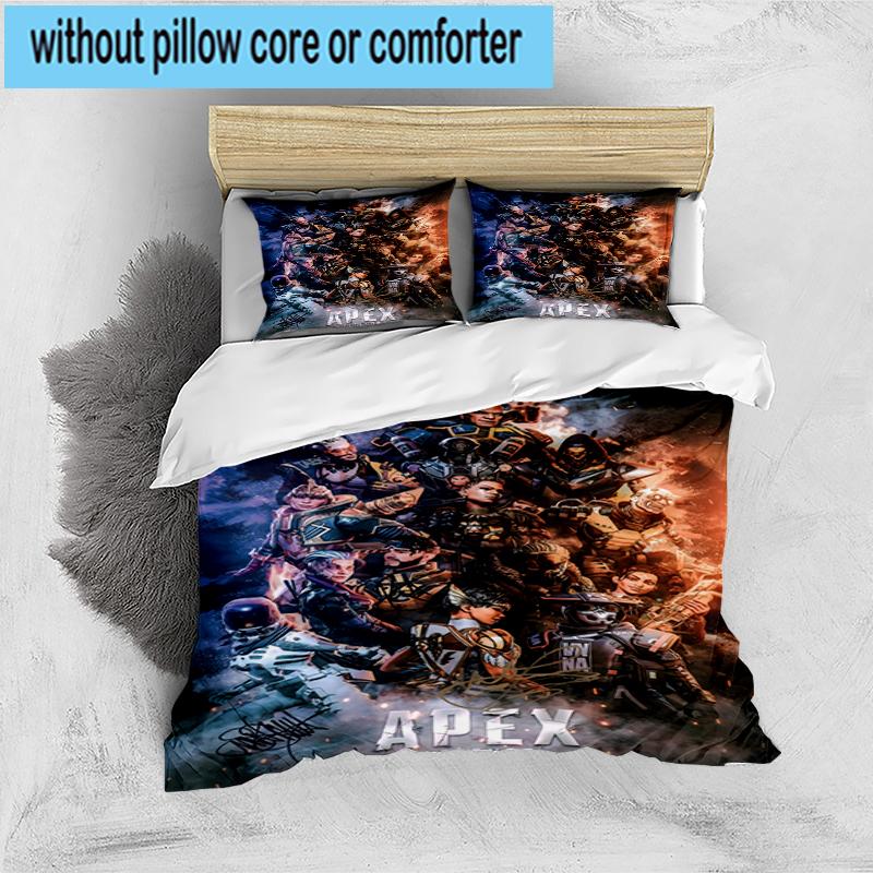 3PCS Red Black Apex Bedding Set,Including 1pc Duvet Cover And 2pcs Pillowcases Perfect for Bedroom, Dormitory, Fan Christmas gift