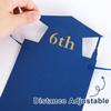 Whaline 2Pcs Graduation Photo Banner, Congrats Grad Banner, No DIY Require Hanging Bunting, Kindergarten to 12th Grade Picture Garland with Blue Gold