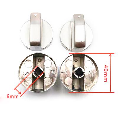 6mm Universal Prata Fogão a Gás Botões de Controle Adaptadores Interruptor de Forno Travas de Controle de Superfície de Cozimento