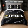 JCB Design Bed Bedding Set 1 Duvet Cover + 2 Pillowcases Soft Breathable Household Bed Linens