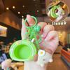 Resin Puff Playful Dog Keychain Colorful Cartoon Style Cute Key Ring Decorative Charm