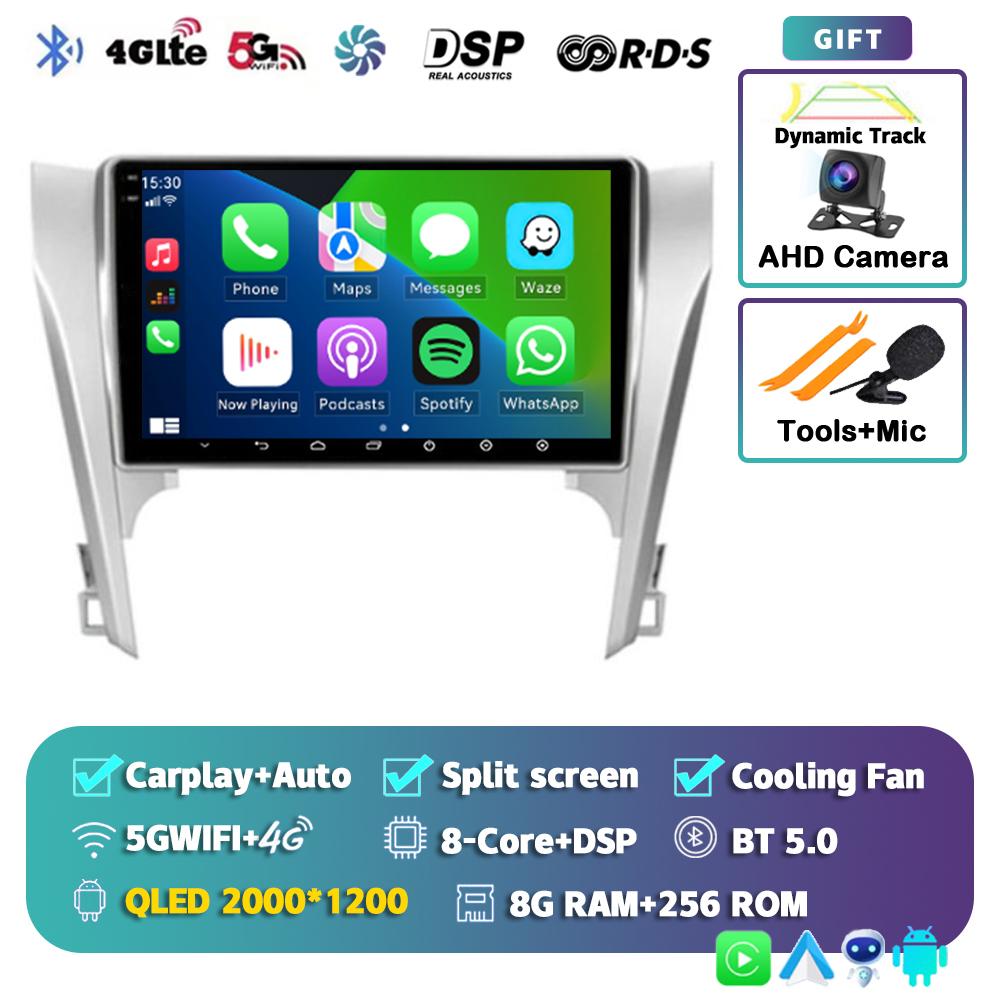 Android 14 Carplay Auto For Toyota Camry 7 XV 50 55 2011-2014 Car Radio Multimedia Video Player Navigation Stereo GPS No 2din 4G