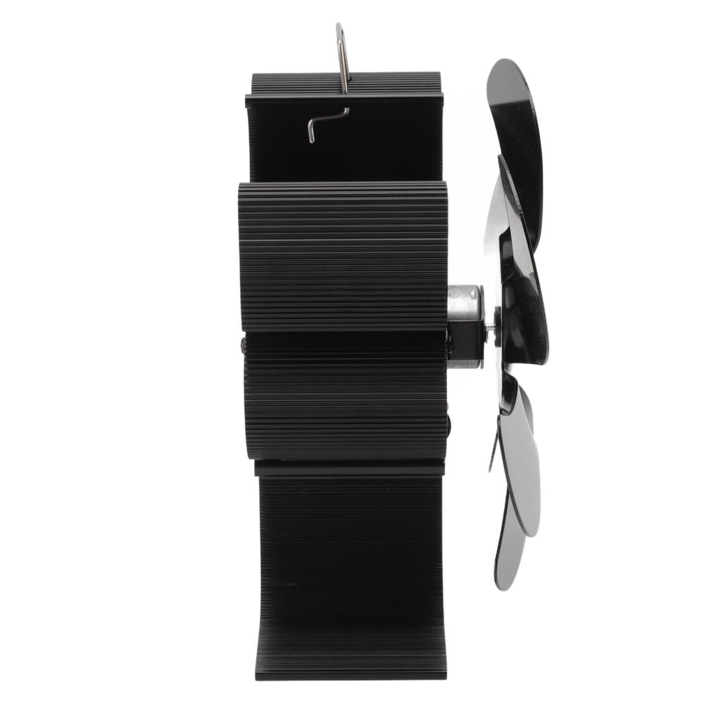 Stove Fan 6 Blades Grter   Volume Low Noise   Wr Resistance Fireplace Fan Black