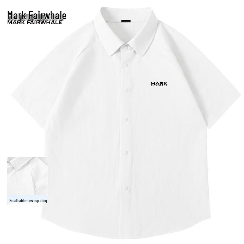 Mark Fairwhale Men s Breathable Mesh Short-Sleeve Casual Shirt M