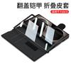 כיסוי Flip ל-Galaxy Z Fold 8 עם חריץ לעט, כיסוי עור בסגנון שריון, מעטפת טלפון מתקפלת עמידה בפני זעזועים