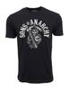 SONS OF ANARCHY LOGO S KOSOU PÁNSKÉ ČERNÉ TRIČKO Unisex tričko