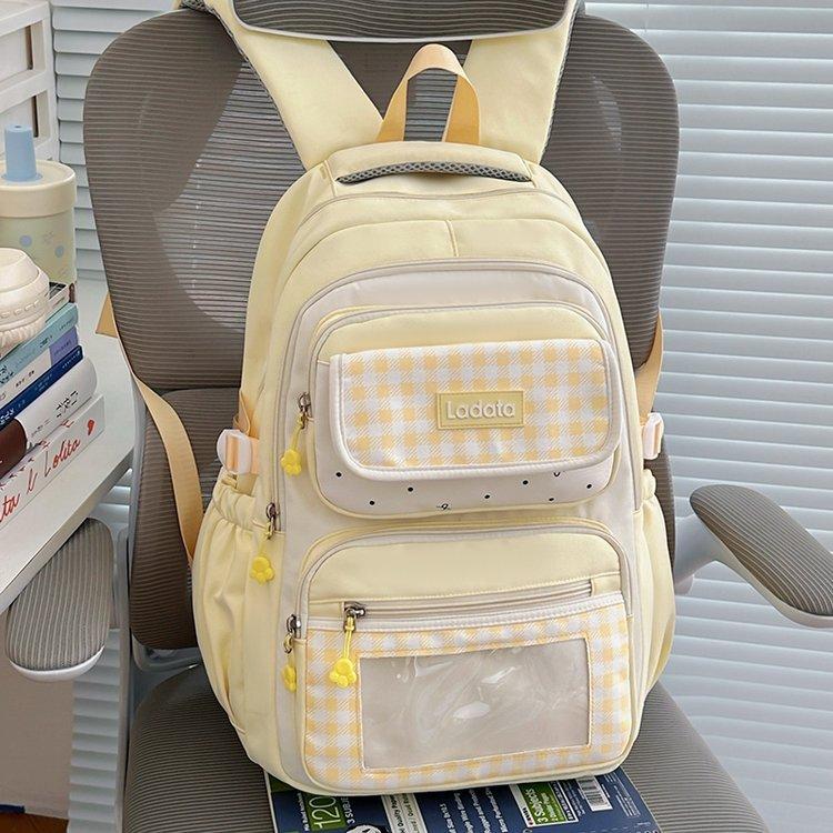 Schoolbag new schoolbag female junior high school students high value ins cute Korean dopamine primary school students large capacity backpack