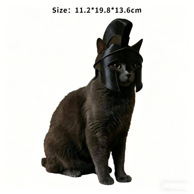 Agamemnon Katzenhelm Cos Spartanische Haustierhut Halloween Cosplay Requisite Lustige Katzenmaske Party Kostüm Foto Dekoration Zubehör