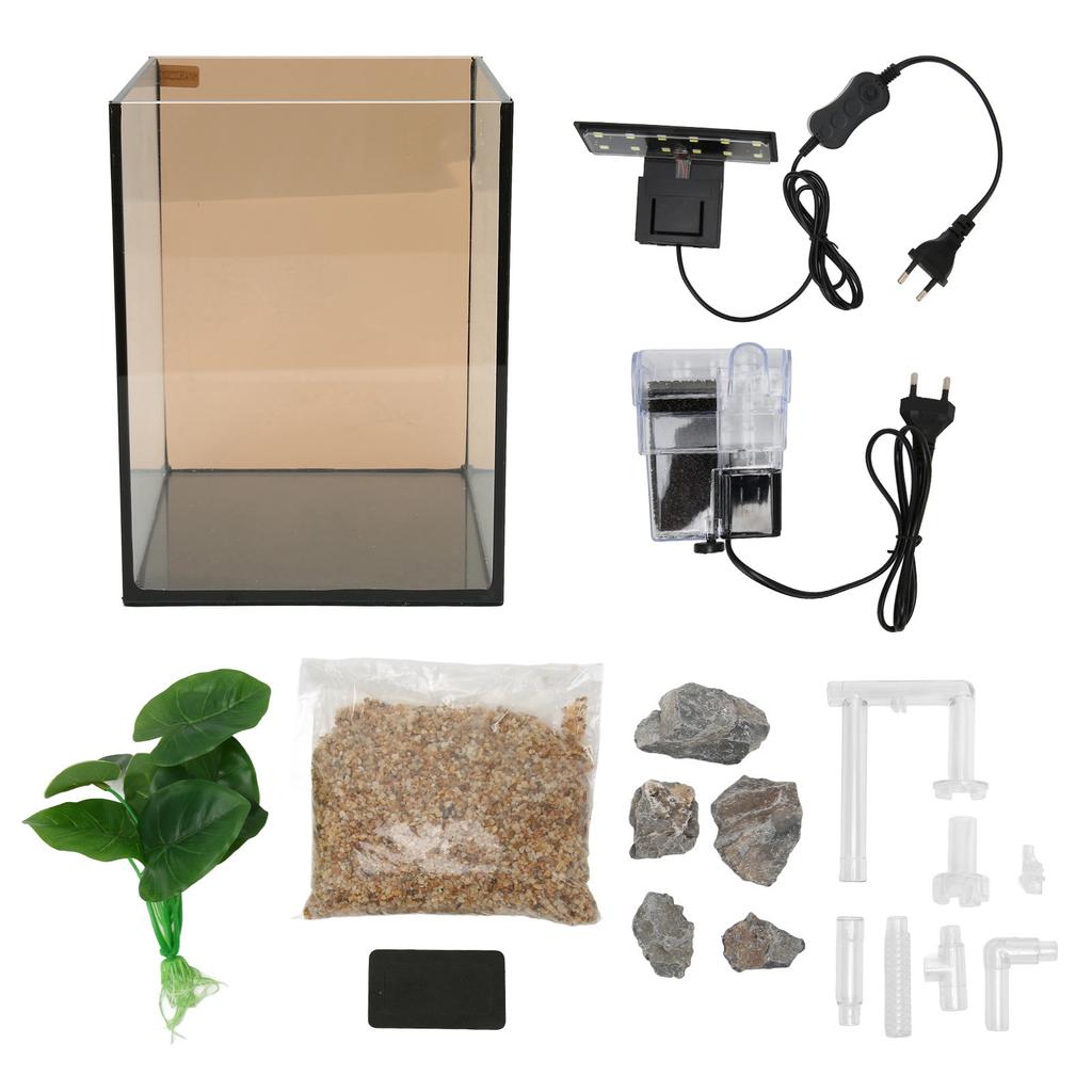 Aquarium Kit Innovative Universal Small Fish Tank Starter Kit with Filter Pump LED Clip Light for