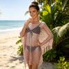 2pcs Tassel Shawl Shawl and Scarf Set Hollowed Out Fringed Cape Summer Sun Shawl  for Swimming