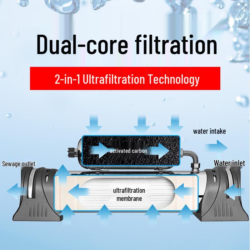 Stainless Steel Water Purifier for Milk Tea Shops - Large Flow Ultrafiltration Kitchen Tap Filter