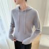 Damen Kaschmir Kapuzenpullover - Herbst/Winter Weicher Einfarbiger Langarmpullover
