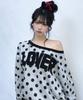 LUVISTRUE El Dot Lover One-Shoulder Tee(Gray)
