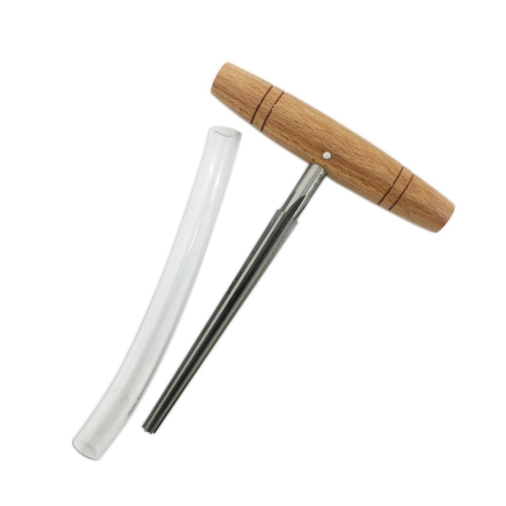 Practical Luthier Repair Tool Violin Peg Hole Reamer for W/ Taper Wood Handle for 3/4 4/4 Violin Making Tool Stainless S