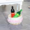 1:12 Miniature Fabric Storage Basket Lace Storage Box Furniture Home Model Decor Toy Doll House Accessories